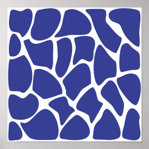Giraffe Print Pattern in Dark Blue.