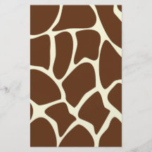 Giraffe Print Pattern in Dark Brown. Personalized Flyer