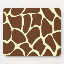 Giraffe Print Pattern in Dark Brown. Mouse Mat