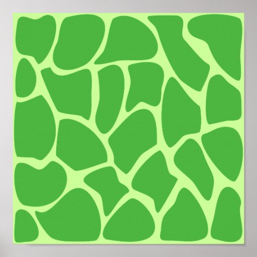 Giraffe Print Pattern in Jungle Green.