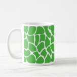 Giraffe Print Pattern in Jungle Green. Coffee Mug
