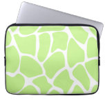 Giraffe Print Pattern in Light Lime Green. Laptop Computer Sleeves