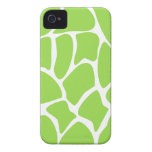 Giraffe Print Pattern in Lime Green. Case-Mate iPhone 4 Cases