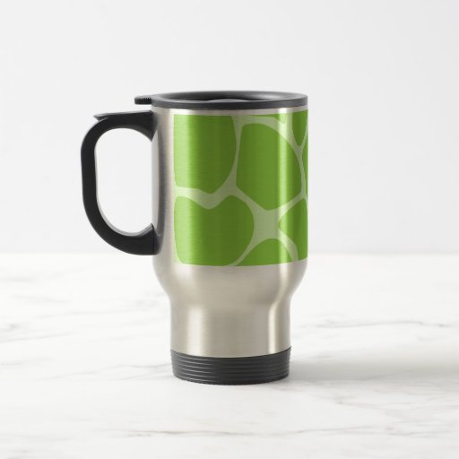 Giraffe Print Pattern in Lime Green. Coffee Mug