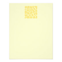 Giraffe Print Pattern in Yellow. Custom Invites
