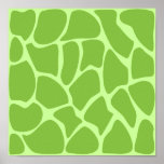 Giraffe Print Pattern. Safari Green.