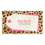 Giraffe Print & Shopping Tag Retail Business Card