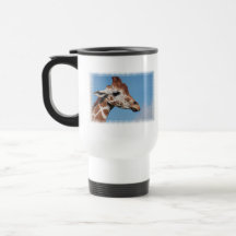Giraffe Profile Plastic Travel Mug