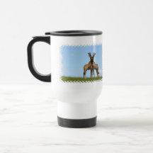 Giraffe Twins  Plastic Travel Mug