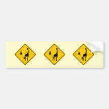 Giraffe Vaulting Bumper Stickers