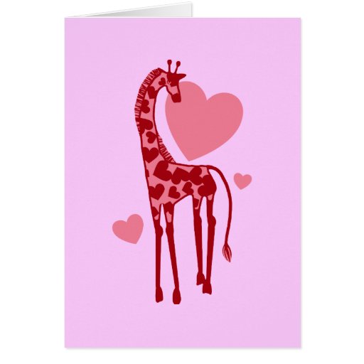 Giraffe With Love Greeting Cards