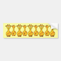 GIRAFFES BUMPER STICKERS