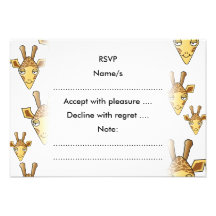 Giraffes Pattern. Custom Invite