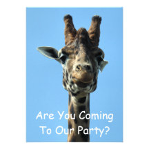 GIRAFFES PERSONALIZED INVITES