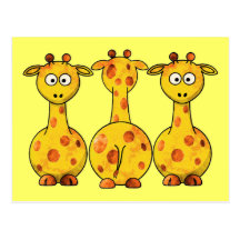 GIRAFFES POST CARD