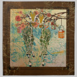 Giraffes Rose Garden Napkin napkins