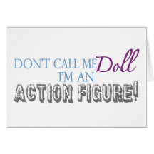 Girl Action Figure Greeting Card