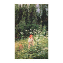 Girl among the wild flowers, 1880 gallery wrap canvas