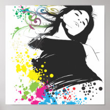 Girl and colours poster