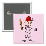 Girl Baseball Player Tshirts and Gifts Pins