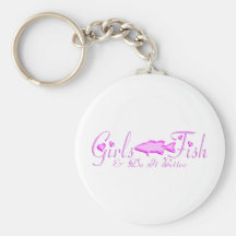 GIRL BASS FISHING KEYCHAINS