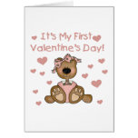 Girl Bear 1st Valentine's Day Card