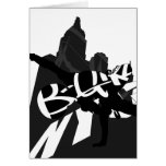 Girl Break Dancer NYC Silhouette Greeting Card