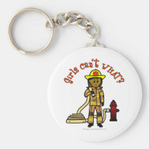Girl Firefighter Key Chain