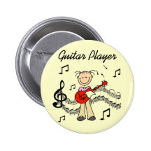 Girl Guitar Player Tshirts and Gifts Buttons