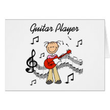 Girl Guitar Player Tshirts and Gifts Card