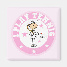 Girl I Play Tennis Tshirts and gifts Fridge Magnets