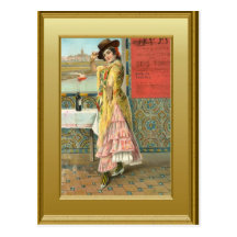 Girl in a night club post cards