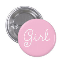 Girl in Pink | Baby Gender Reveal Party Buttons