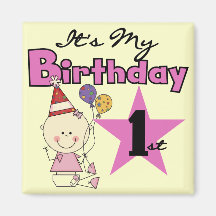 Girl It's My Birthday Tshirts and Gifts Fridge Magnet