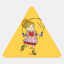 Girl Jumping Rope Stickers