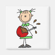 Girl Mixing Batter T-shirts and Gifts Fridge Magnets