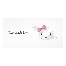 Girl mummy custom photo card