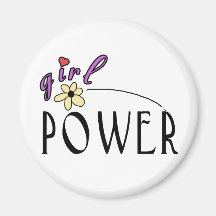 Girl Power Fridge Magnet