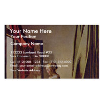Girl Reading A Letter At An Open Window,  By Verme Business Card Template