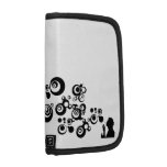 Girl Silhouette Blowing Bubbles Black White Organizers