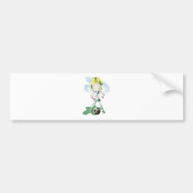 Girl Soccer Player Art Bumper Stickers