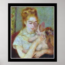 Girl with a Cat Posters