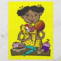 Girl With Candy and Cakes Flyer