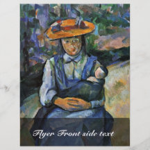 Girl With Doll By Paul Cézanne (Best Quality) Custom Flyer