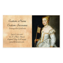 Girl with flag Peter Paul Rubens  oil portrait Business Card