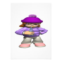 Girl With Icicle Personalized Invite