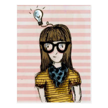 girl with ideas postcards
