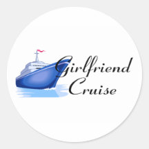 Girlfriend Cruise Round Sticker