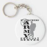 Girlfriend Proudly Serves - ARMY Key Chains