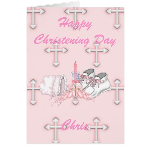Girls Christening Wish Greeting Cards